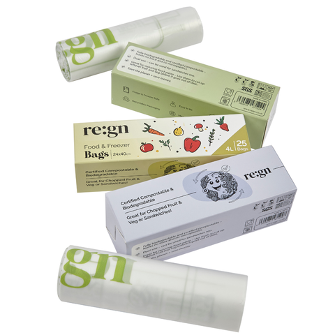 Compostable 4L Food & Freezer Bags - 25 bags