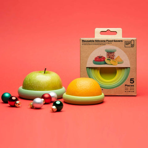 Reusable Silicone Food Savers – Sage Green (Set of 5)