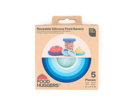 Reusable Silicone Food Savers – Ice Blue (Set of 5)