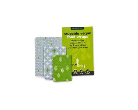Reusable Vegan Food Wraps - Set of 3