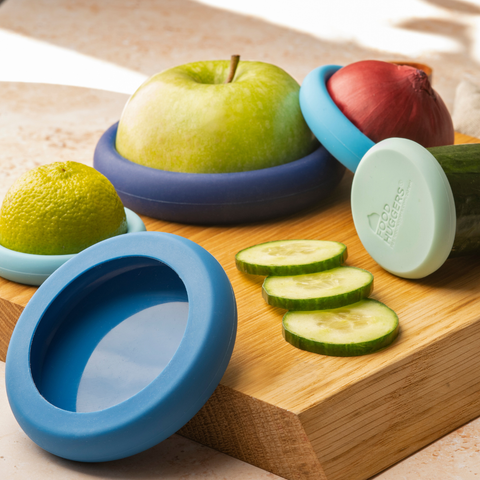 Reusable Silicone Food Savers – Ice Blue (Set of 5)
