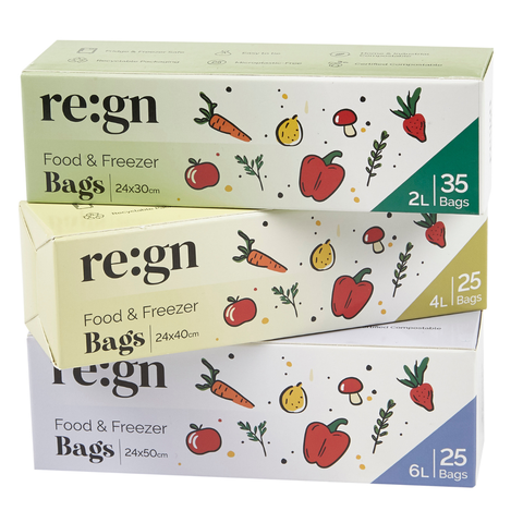 Compostable  6L Food & Freezer Bags - 25 bags